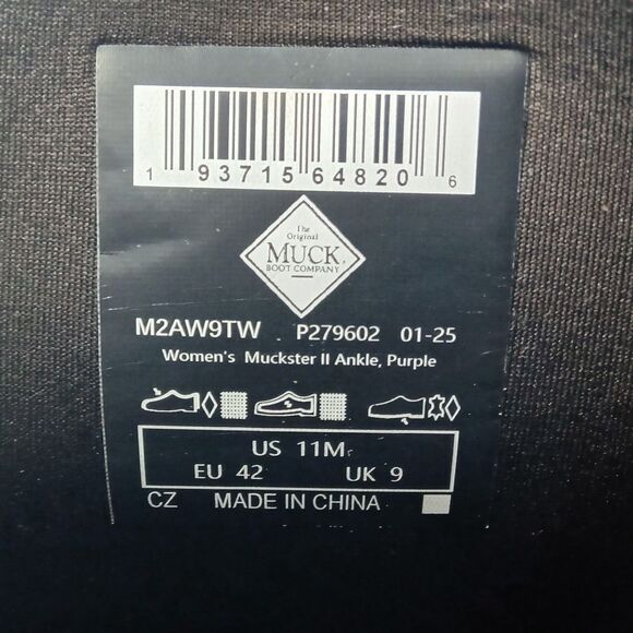 The Original Muck Boot Company Women's Muckster II Ankle boots Size 11 M Purple - Picture 4 of 9